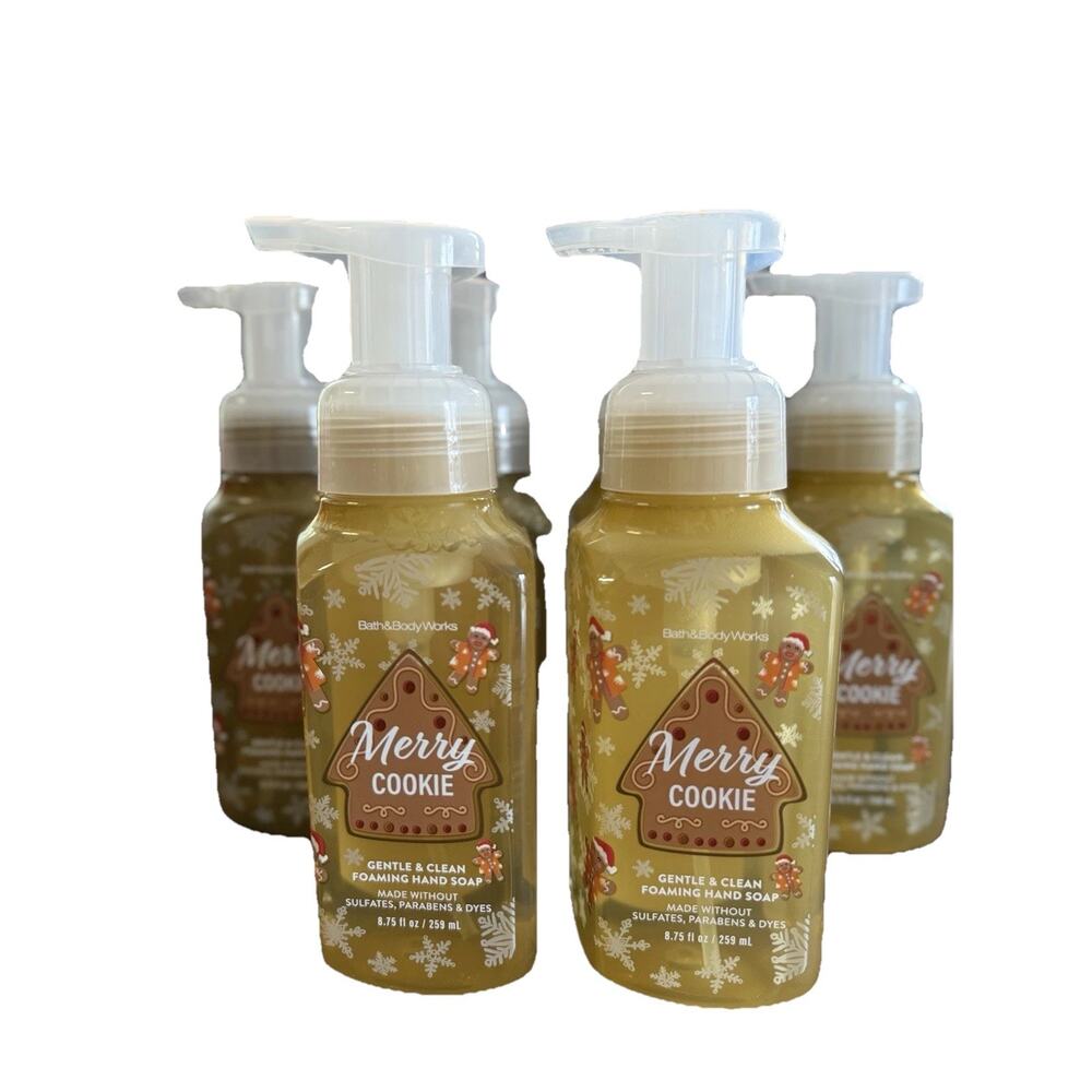 3 x Bath & Body Works MERRY COOKIE GENTLE FOAMING SOAP 8.75 fl oz